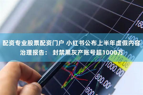 配资专业股票配资门户 小红书公布上半年虚假内容治理报告: 封禁黑灰产账号超1000万